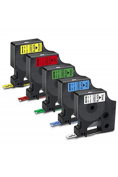 UniPlus Dymo Labelmanager Set of 5 - Compatible Label Tape, 160 Pnp 280 Model