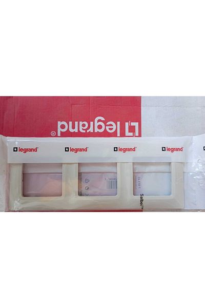 Legrand Salbei767343 3 Piece Frame Beige Color
