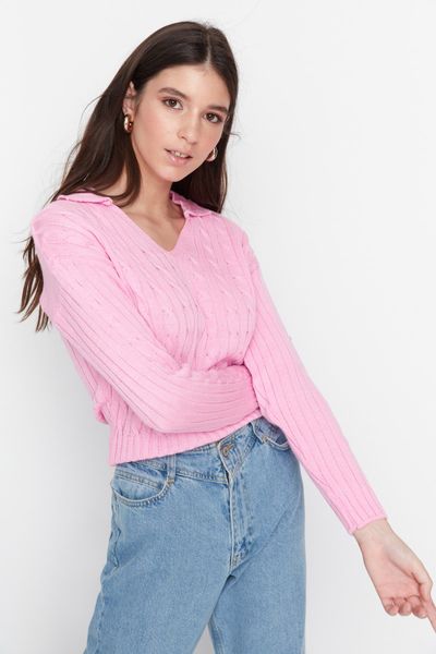 Trendyol Collection Pullover - Rosa - Relaxed Fit