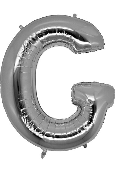 dbcy 1 متر - كبير- بالون فويل فضي اللون حرف G 40 Inc 40 Ip