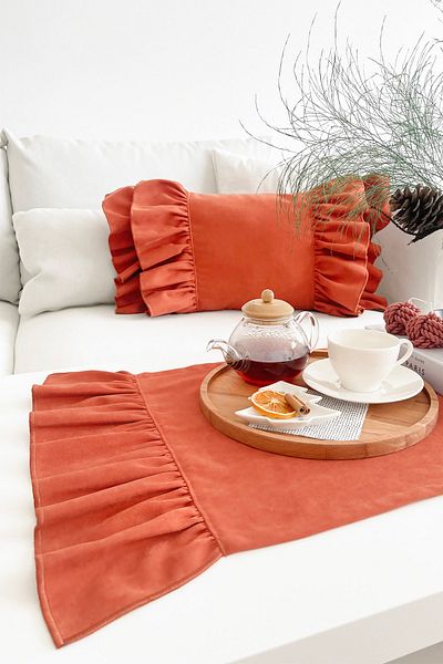 RİTMOHOME Βολάν Vintage Scandinavian Runner Κανέλα