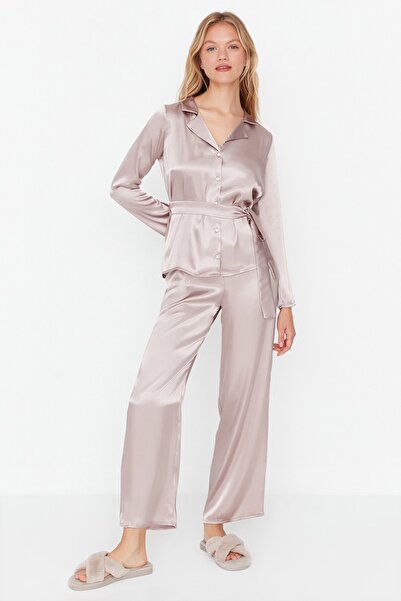Trendyol Collection Pajama Set - Pink - Plain