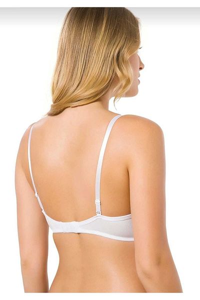 Nurdamla iç giyim Σουτιέν σιλικόνης Le Jardin 7050 Micro Covered Ears Push Up Underwire Λευκό