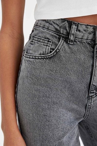 Trn JNS Καπνιστό Lycra Super High Waist Loose Jean Παντελόνι