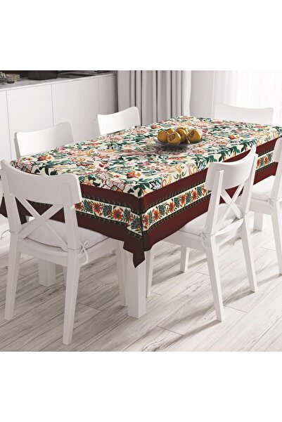 Adawall مفرش طاولة بأوراق ملونة - شهادة عالمية للغسيل والتلاشي من الكتان الرقيق بأوراق ملونة