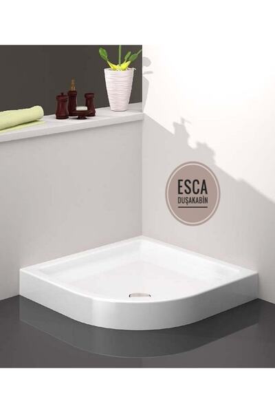 Esca 120x120 Oval Monoblok Duş Teknesi H-12 cm Yükseklik Kaliteli Sert Akrili...