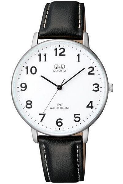 Q&Q Leather Men's Wristwatch Qz00
