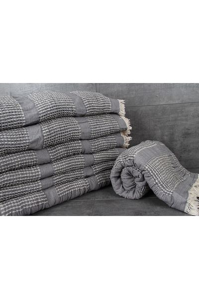 Kayra Export Pique Dark Gray 200x220 Cm Cotton Pique Decorative Blanket