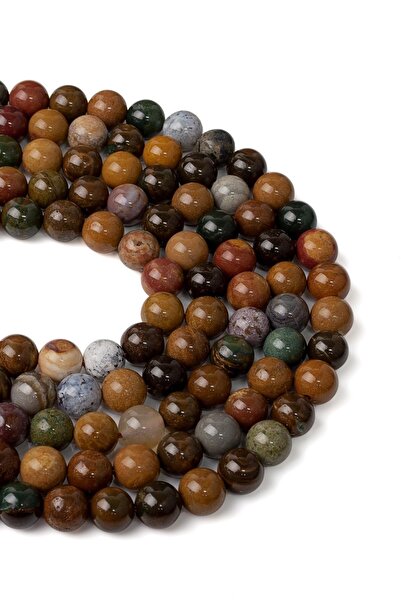 Dünya Doğal Taş Σειρά πέτρας ξύλου ίασπι 8 mm