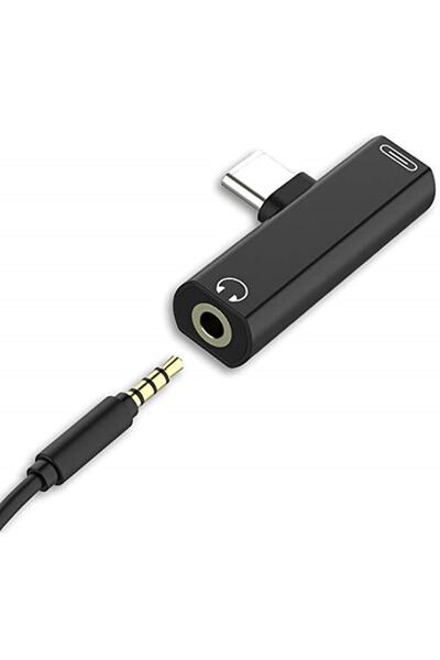 Alfais 4490 Type C To 3.5mm Stereo Kulaklık Aux Şarj Çevirici Dönüştürücü Ada...
