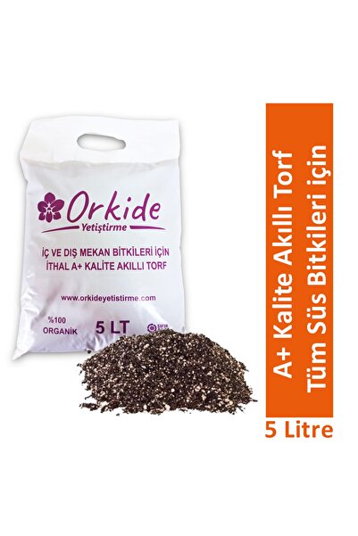 Orkide Yetiştirme Süs Bitkileri Için Ithal A+ Kalite Akıllı Torf (5 Litre)