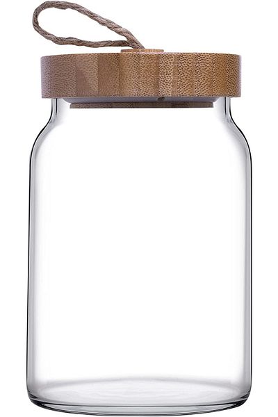 Paşabahçe 1 Woody Bamboo Jar with Lid 860cc