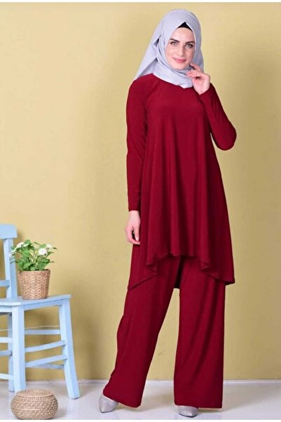 MODAMÜNASİP Set minunat de pantaloni și tunică dublă nisip