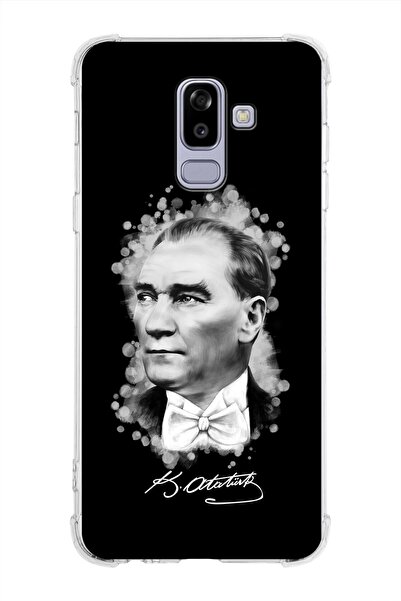 PrintiFy Galaxy J8 (2018) Uyumlu  Köşe Korumalı Antişok Kapak Atatürk Tasarım...