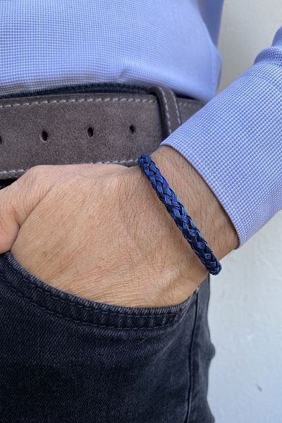 axexuar Steel Rope Model Knitted Adjustable Stainless Non-Tarnish Women's Men's 316l Steel Bracelet
