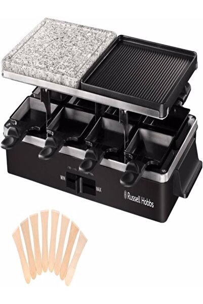 RUSSELL HOBBS 8 Kişilik Çok Işlevli Raclette Grill 1400w, Pişirme Taşı, Çift ...