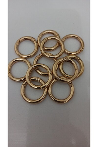 La Fera Yaylı Halka Light Gold 2.5cm 10 Adet Örgü Çanta Aksesuar