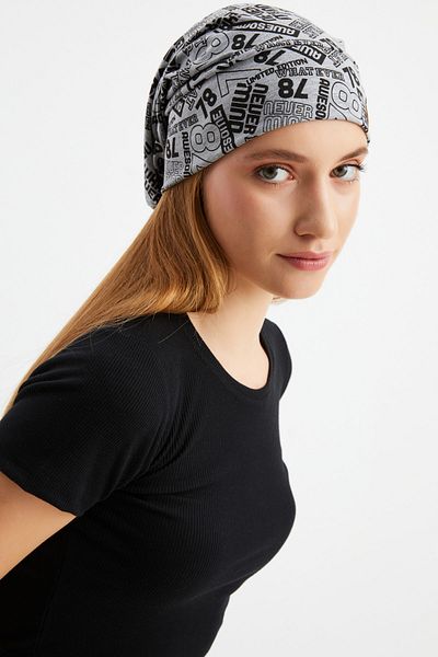 Butikgiz Women's 4-Season Cotton, Flexible, Ultra Soft, Lightweight, Anti-Sweat, Combed Cotton Hat with Rope Detail
