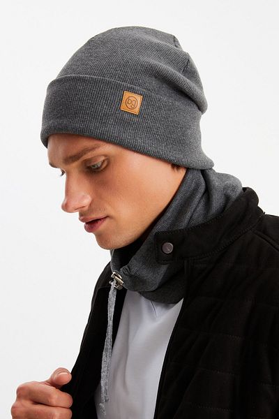 Butikgiz Men's Fisherman Style Cotton Camisole, Anti-Sweat, Ultra Light, Soft Beret Neck Collar Set