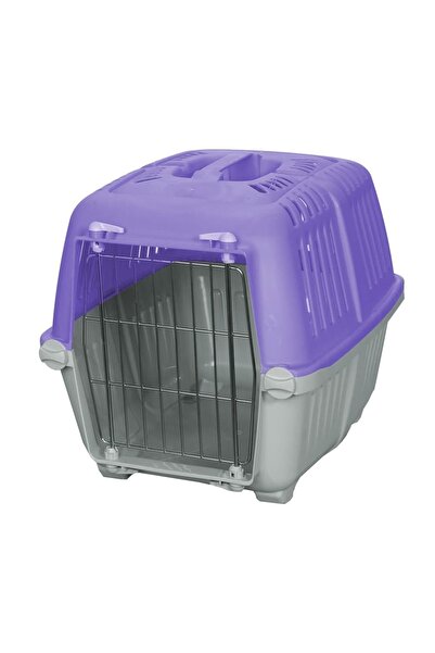MİO Demir Kapılı Kedi Köpek Taşıma Çantası Kabı 32 X 49 X 33cm Renk-mor