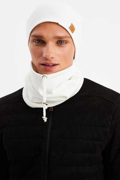 Butikgiz Men's Cotton Camisole, Anti-Sweat, Ultra Light and Soft Drawstring Beret Neck Collar Set