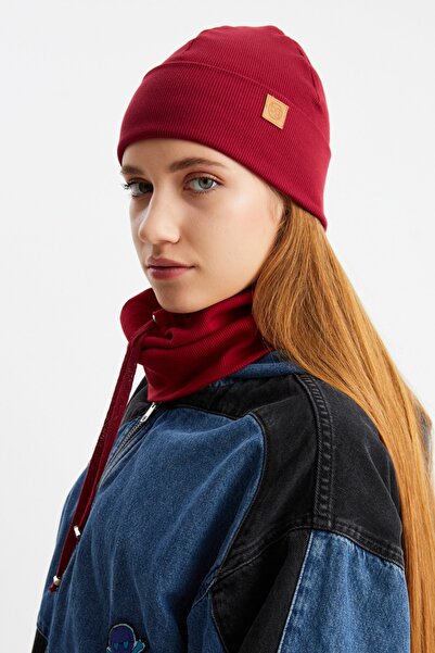 Butikgiz 3 in One Fisherman Style Beret + String Beret + Neck Collar Lightweight, 100% Cotton Winter Set