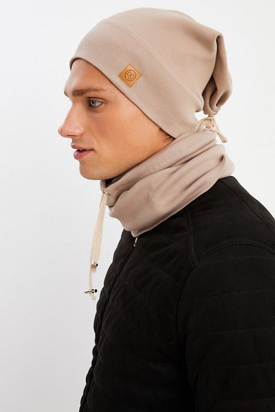 Butikgiz Men's Cotton Camisole, Anti-Sweat, Ultra Light and Soft Drawstring Beret Neck Collar Set