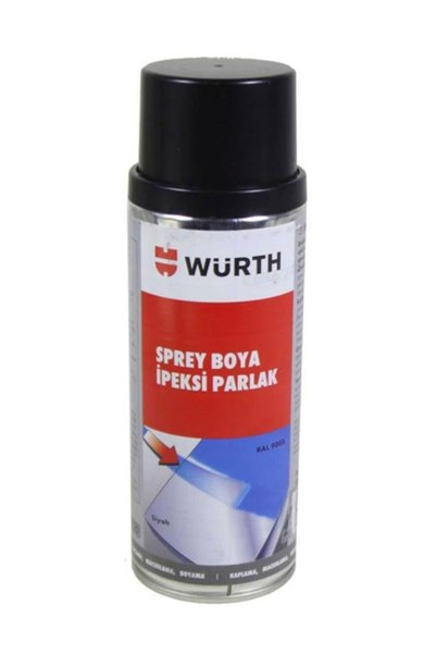Würth 400 ml Parlak Siyah Tampon Boyası Sprey Oto Boyası