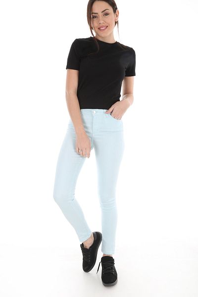 Bigdart Παντελόνι Gabardine 6323 Plus Size - Μέντα