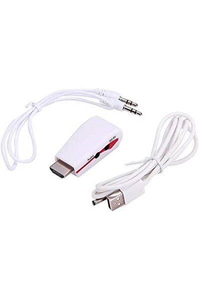 Alfais 4412 Hdmi To Vga Ses Güç Destekli Çevirici Dönüştürücü Adaptör
