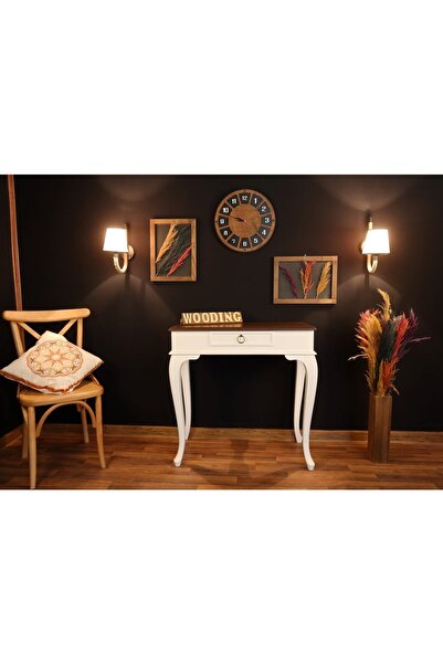 Wooding Mobilya Wooding 80 Cm Çekmeceli Masif Beyaz Ceviz Dresuar