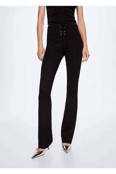 MANGO Woman Tie Detailed Trousers