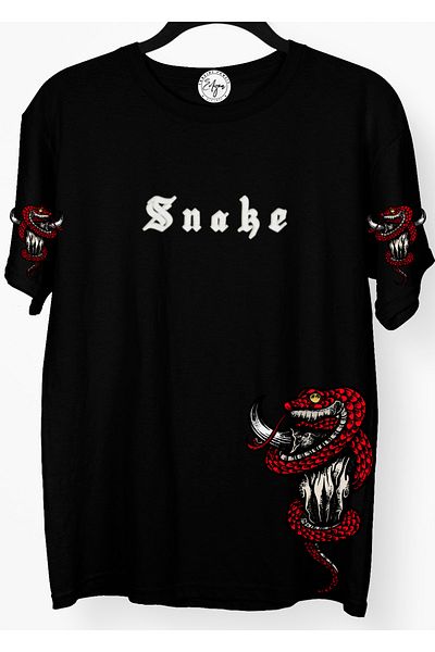 Edizen Snake Double Sleeve Printed Oversize Ultra Premium T-shirt