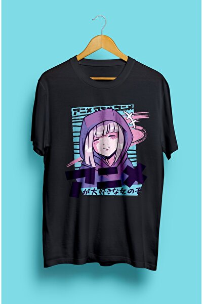 YQYQ Χαριτωμένο Anime Girl Manga Ιαπωνικό σχέδιο με τυπωμένο μπλουζάκι Unisex