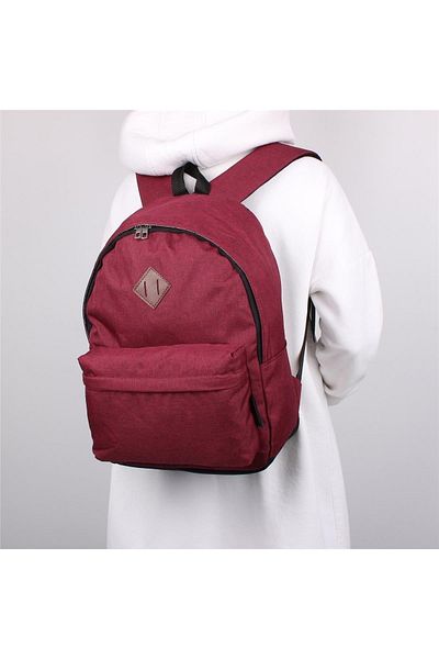 Bagacar 130 Rucsac de zi cu zi pentru școală, roșu claret, negru
