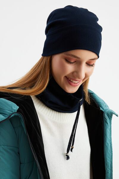 Butikgiz 3 в 1 Рибальський стиль шапка + шапка з шнурком + комір Легкий, 100% бавовна Зимовий комплект