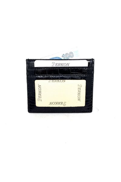 DERKON Genuine Leather Thin Card Holder Model