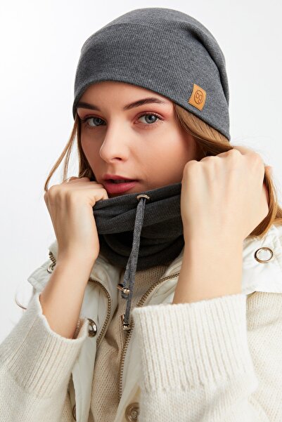 Butikgiz 3 in One Fisherman Style Beret + String Beret + Neck Collar Lightweight, 100% Cotton Winter Set