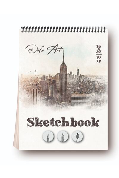 Dezart Notebook Sketchbook Çizim Defteri Spiralli Çizgisiz A5 16x22