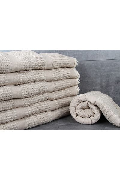 Kayra Export Pique Beige 200x220 Cm Cotton Pique Decorative Blanket