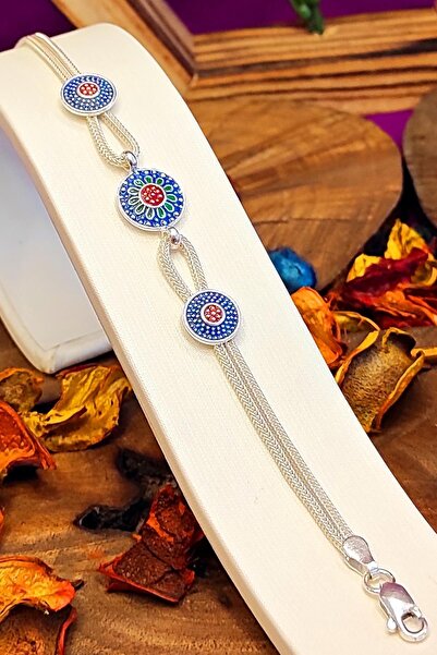 Aykat Gümüş Bileklik Zincirli Gümüş Bayan Bilekliği Blk-408