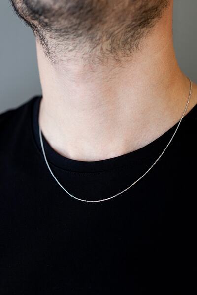 Cenova Kuyumculuk 14 Ayar Altın 50 cm Beyaz Zincir Kolye