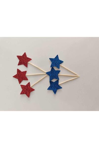 grupbinbir إيفا جليتر ستار كأس كعكة مسواك كعكة زخرفة كب كيك زخرفة