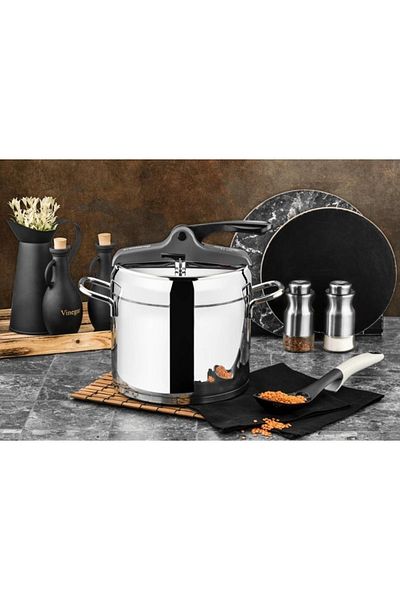 Evimsaray Pressure Cooker Emerald Gray 6lt
