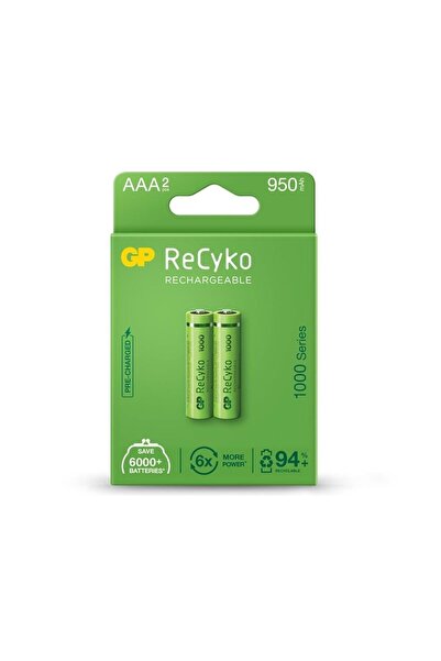 GP Reycko 950 Mah Aaa Şarjlı Ince Kalem Pil - 2 Adet