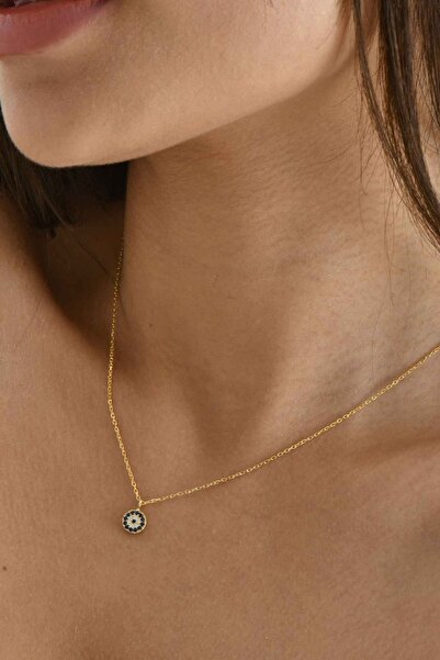 Minamis Silver 925 Ayar Gümüş Taşlı Nazar Boncuğu Bayan Kolye