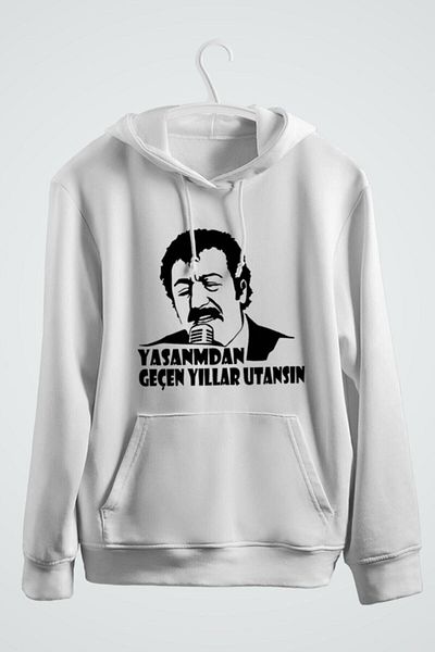 MODAGEN Λευκό φούτερ με κουκούλα Unisex Müslüm Gürses