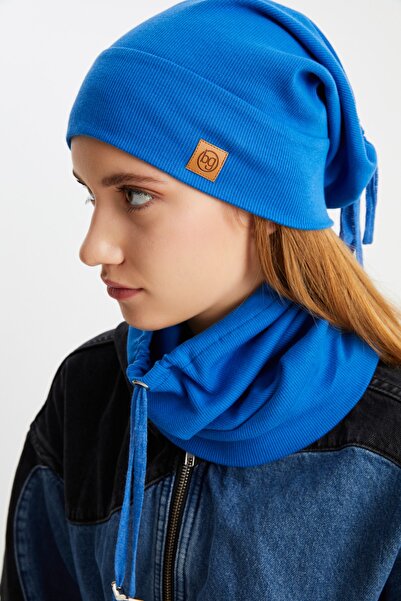 Butikgiz Kadın Pamuklu Kaşkorse, Terletmez, Ultra Hafif Ve Yumuşak Bere Boyunluk Takım