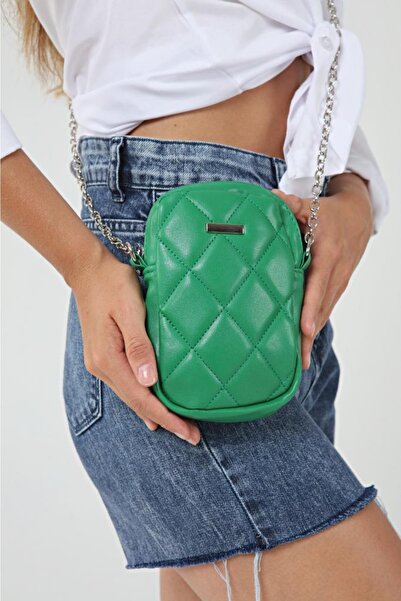 Top All BAG Yeşil Kadın Omuz Askılı Kapitone Çanta