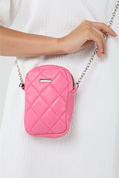 Top All BAG Fuşya Kadın Omuz Askılı Kapitone Çanta